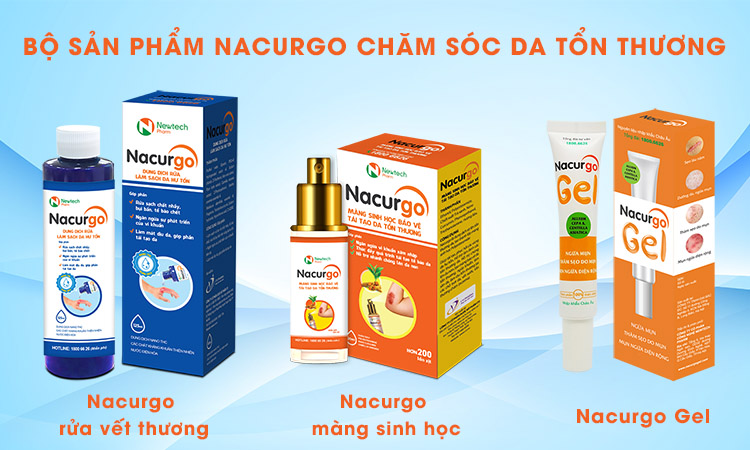 5. Xử lý mụn tránh nhiễm khuẩn da mặt với bộ 3 Nacurgo 1