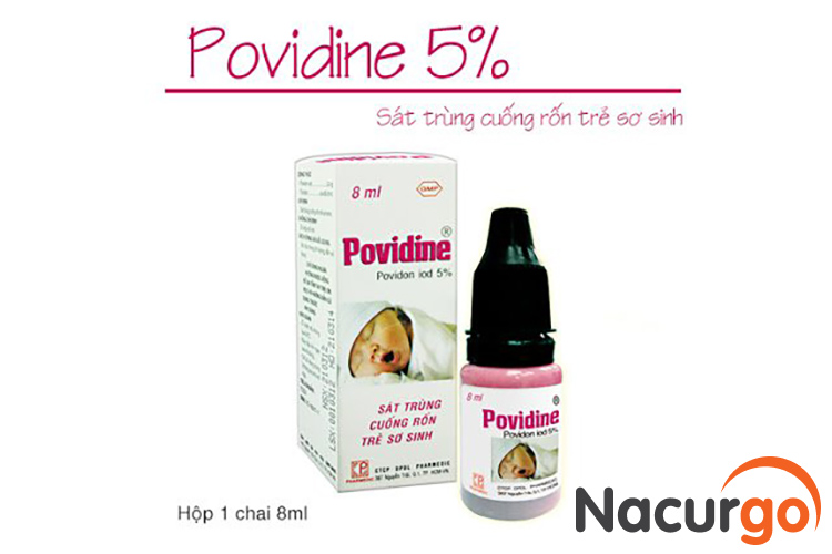 Povidine 5% sát trùng cuống rốn trẻ