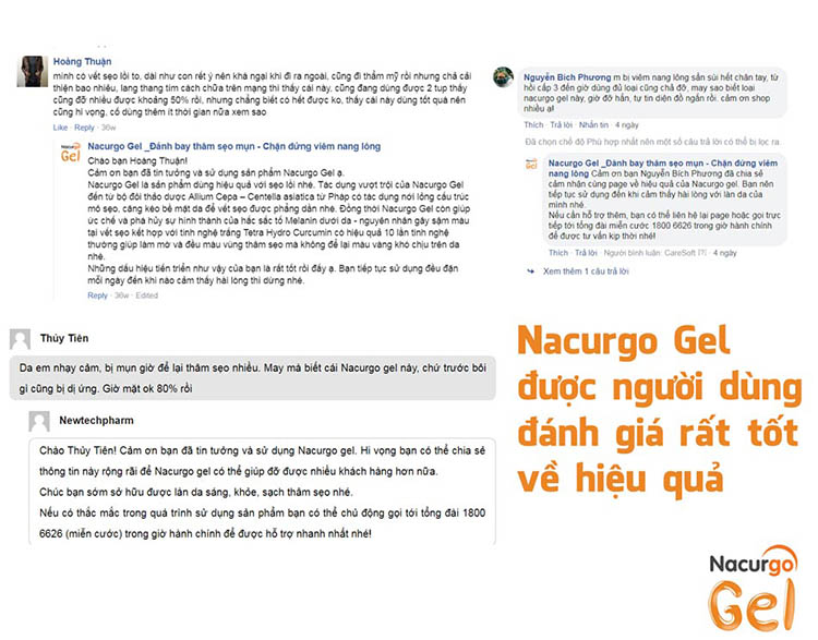đánh giá khách hàng sản phẩm Nacurgo Gel