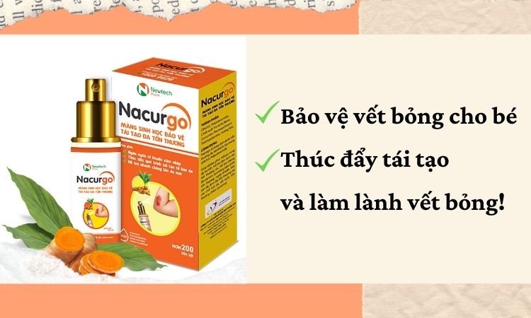 Bảo vệ và thúc đẩy hồi phục vết bỏng với màng sinh học Nacurgo 1