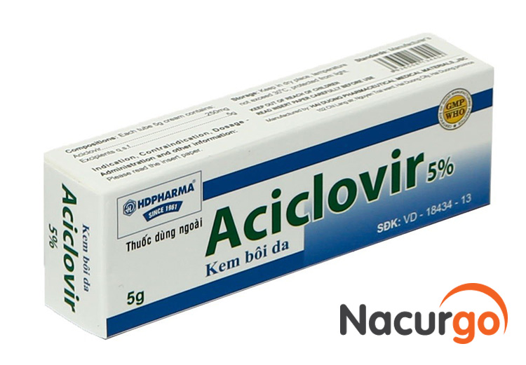 Bỏng dạ có thể bôi thuốc Aciclovir